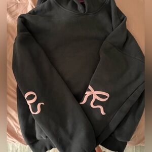 edikted dark gray bow hoodie